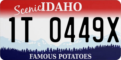 ID license plate 1T0449X