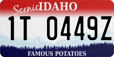 ID license plate 1T0449Z