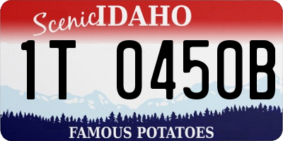 ID license plate 1T0450B