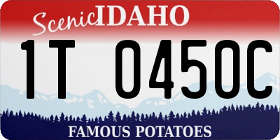 ID license plate 1T0450C