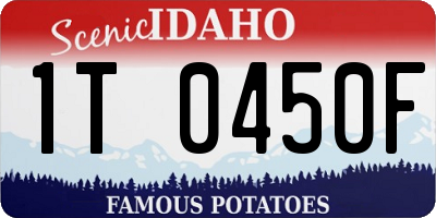 ID license plate 1T0450F