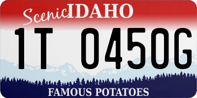 ID license plate 1T0450G