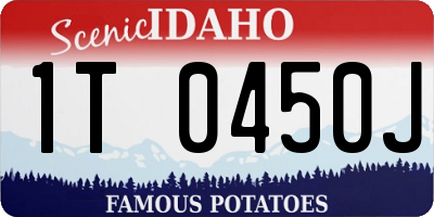 ID license plate 1T0450J