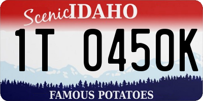 ID license plate 1T0450K