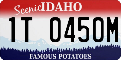 ID license plate 1T0450M