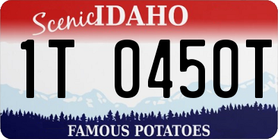 ID license plate 1T0450T