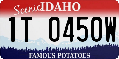 ID license plate 1T0450W