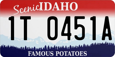 ID license plate 1T0451A