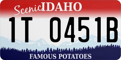 ID license plate 1T0451B