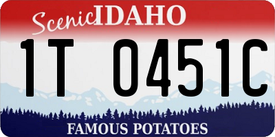 ID license plate 1T0451C