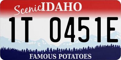 ID license plate 1T0451E