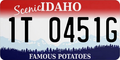ID license plate 1T0451G