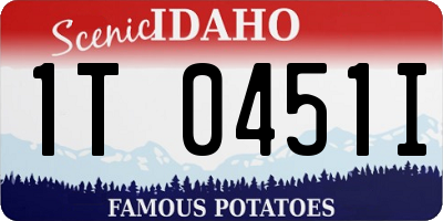 ID license plate 1T0451I