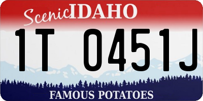 ID license plate 1T0451J
