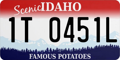 ID license plate 1T0451L