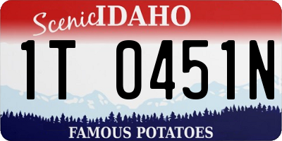 ID license plate 1T0451N