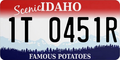 ID license plate 1T0451R