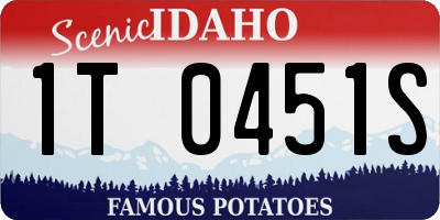 ID license plate 1T0451S