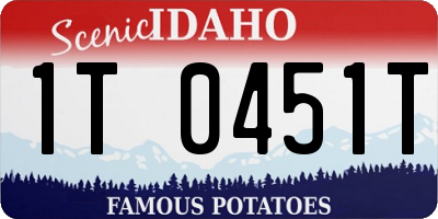 ID license plate 1T0451T