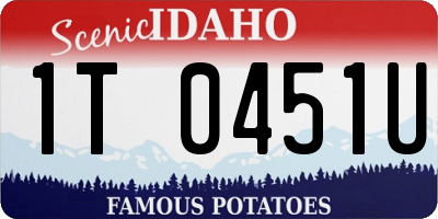 ID license plate 1T0451U