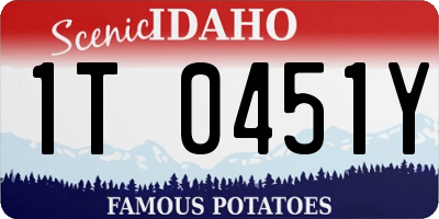 ID license plate 1T0451Y