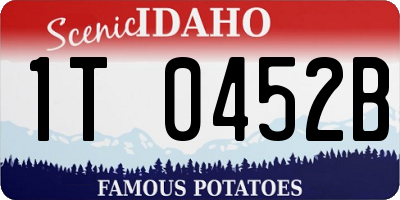 ID license plate 1T0452B