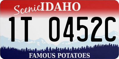 ID license plate 1T0452C