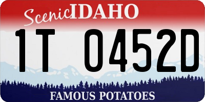 ID license plate 1T0452D