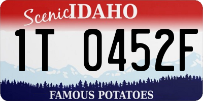 ID license plate 1T0452F