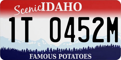 ID license plate 1T0452M
