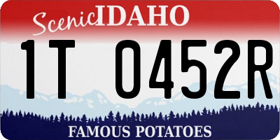 ID license plate 1T0452R