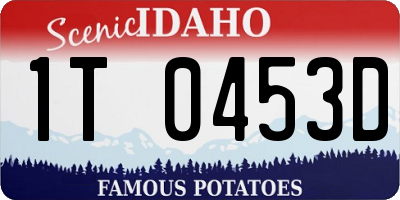 ID license plate 1T0453D