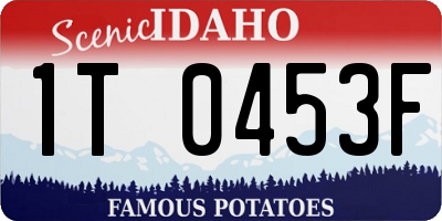 ID license plate 1T0453F