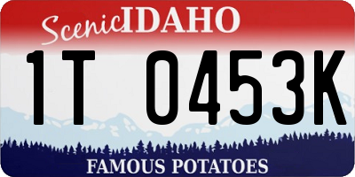 ID license plate 1T0453K