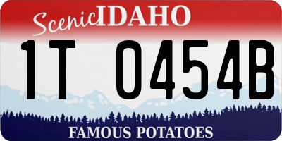 ID license plate 1T0454B