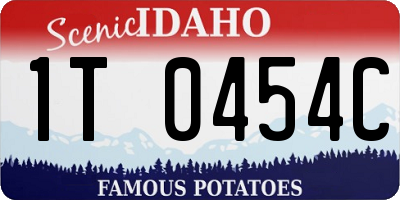 ID license plate 1T0454C