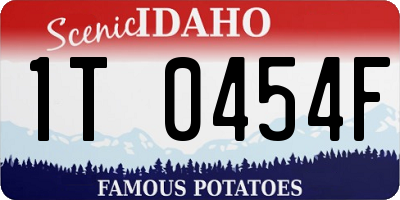 ID license plate 1T0454F