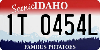 ID license plate 1T0454L