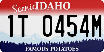 ID license plate 1T0454M