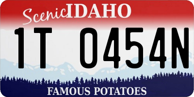 ID license plate 1T0454N