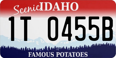 ID license plate 1T0455B
