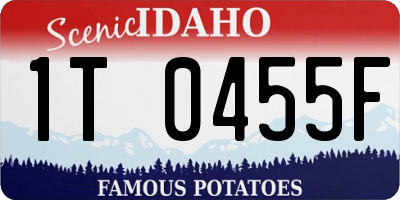 ID license plate 1T0455F