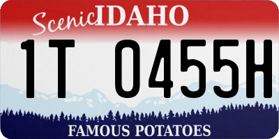 ID license plate 1T0455H