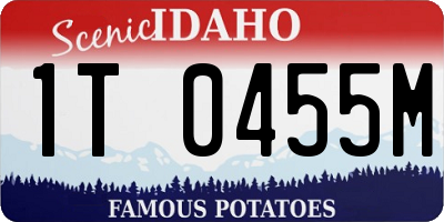 ID license plate 1T0455M