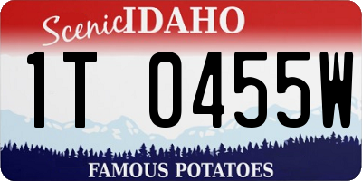 ID license plate 1T0455W