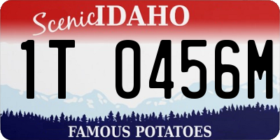 ID license plate 1T0456M