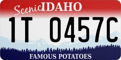 ID license plate 1T0457C