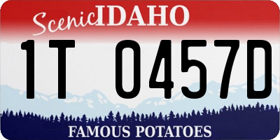 ID license plate 1T0457D