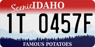 ID license plate 1T0457F