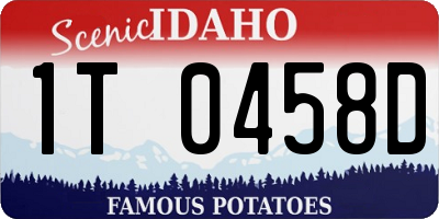 ID license plate 1T0458D